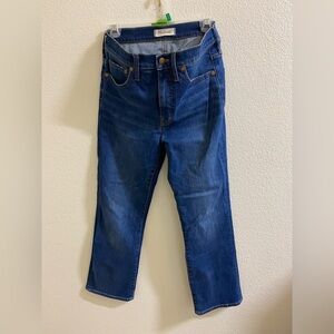 Madewell Women's Cali Demi-Boot Straight Dark Wash‎ Blue Jeans 27